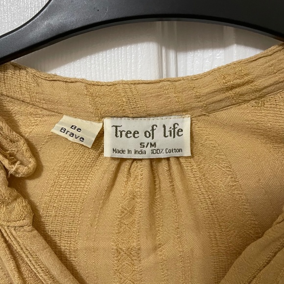 Tree of Life Yellow Kaftan Top - Picture 2 of 3